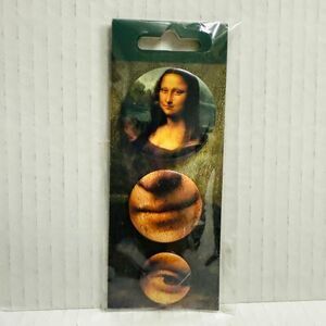 Set of 3 Pins Mona Lisa Official‎ Museum Boutique Louvre in Paris France Badge